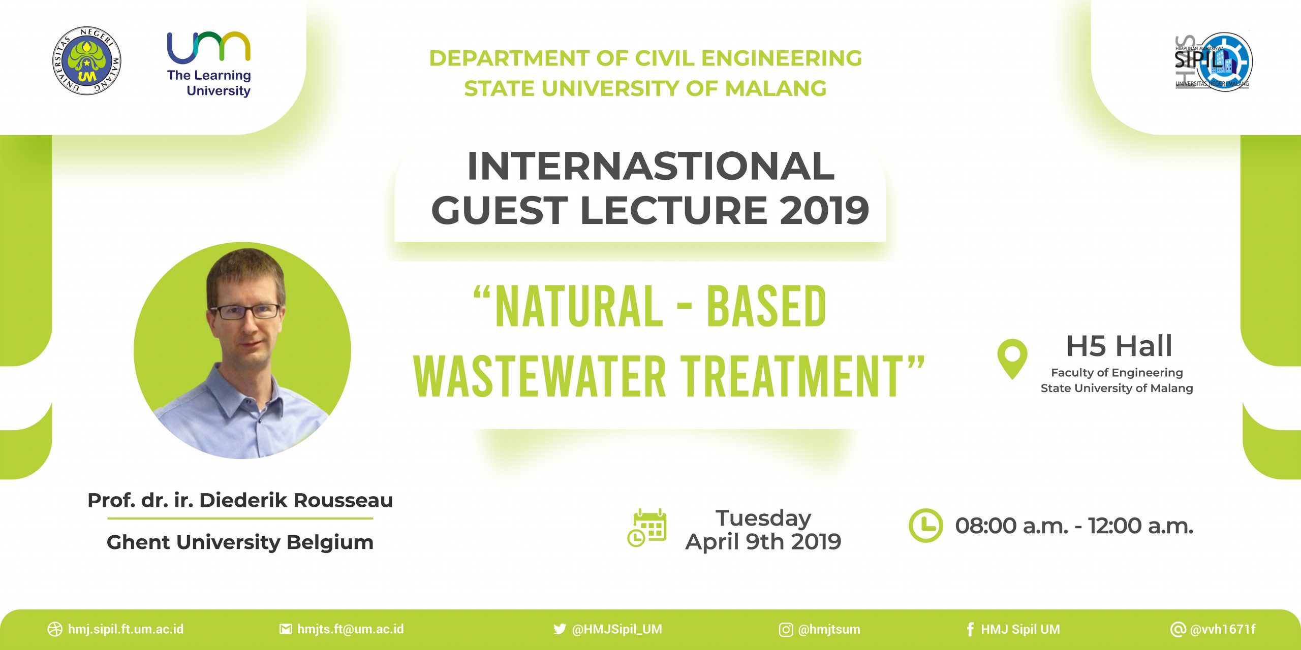 International Guest Lecture Natural Based Wastewater Treatment – Jurusan Teknik Sipil FT UM