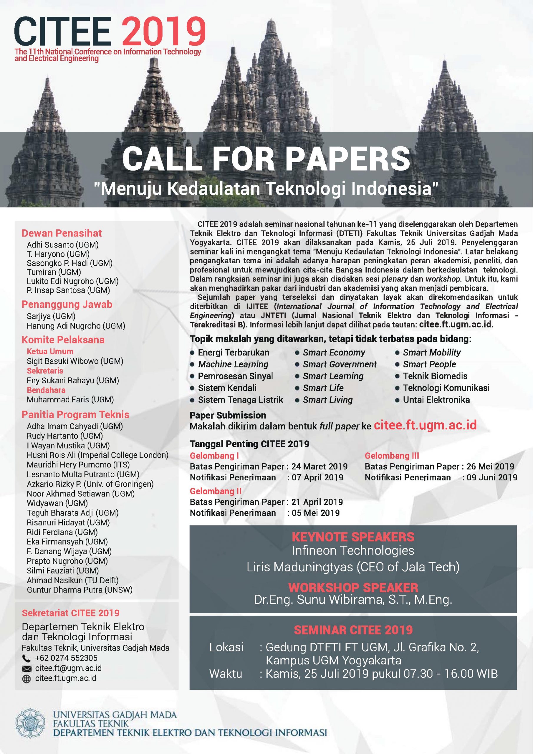The 11th Conference on Information Technology and Electrical Engineering (CITEE) 2019