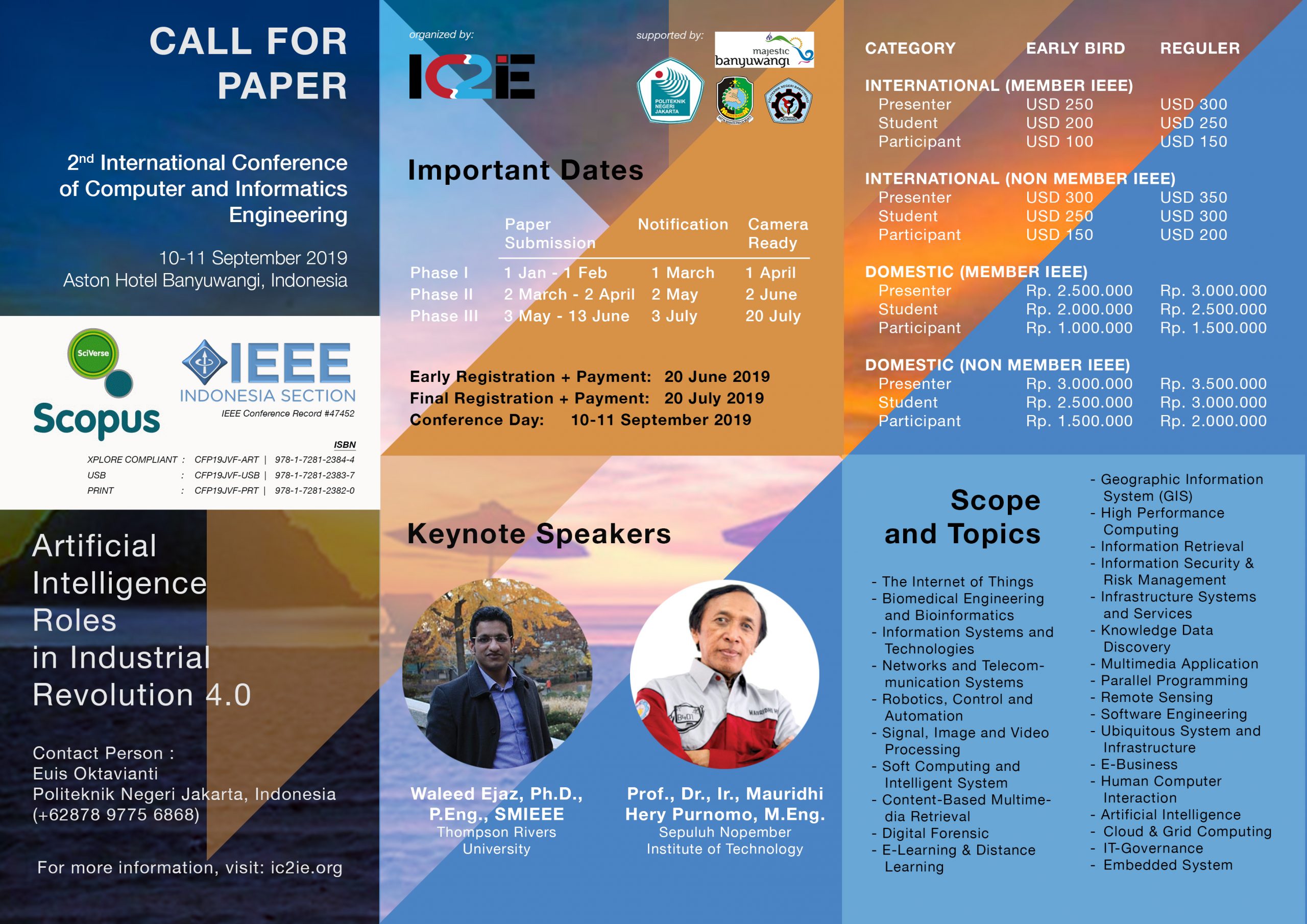 The 2nd International Conference of Computer and Informatics Engineering (IC2IE 2019)