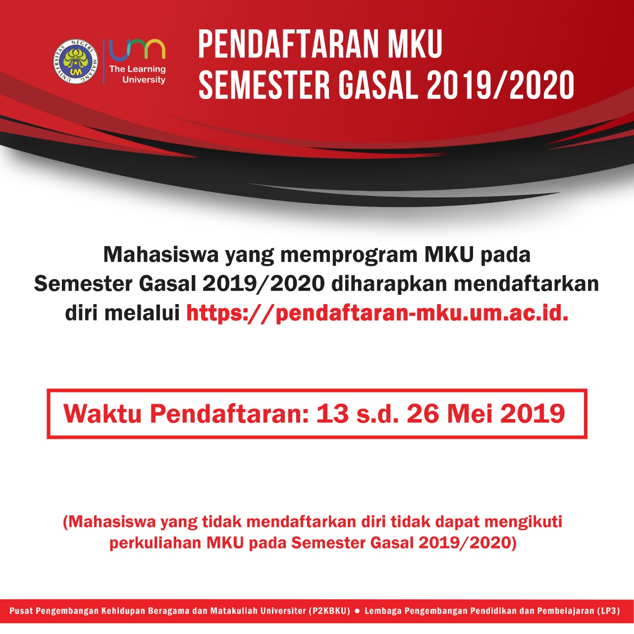 Sajian Matakuliah Universiter Semester Gasal 2019/2020