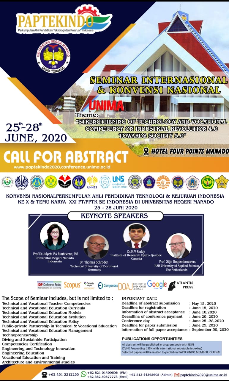 International Conference and National Convention 2020 PAPTEKINDO