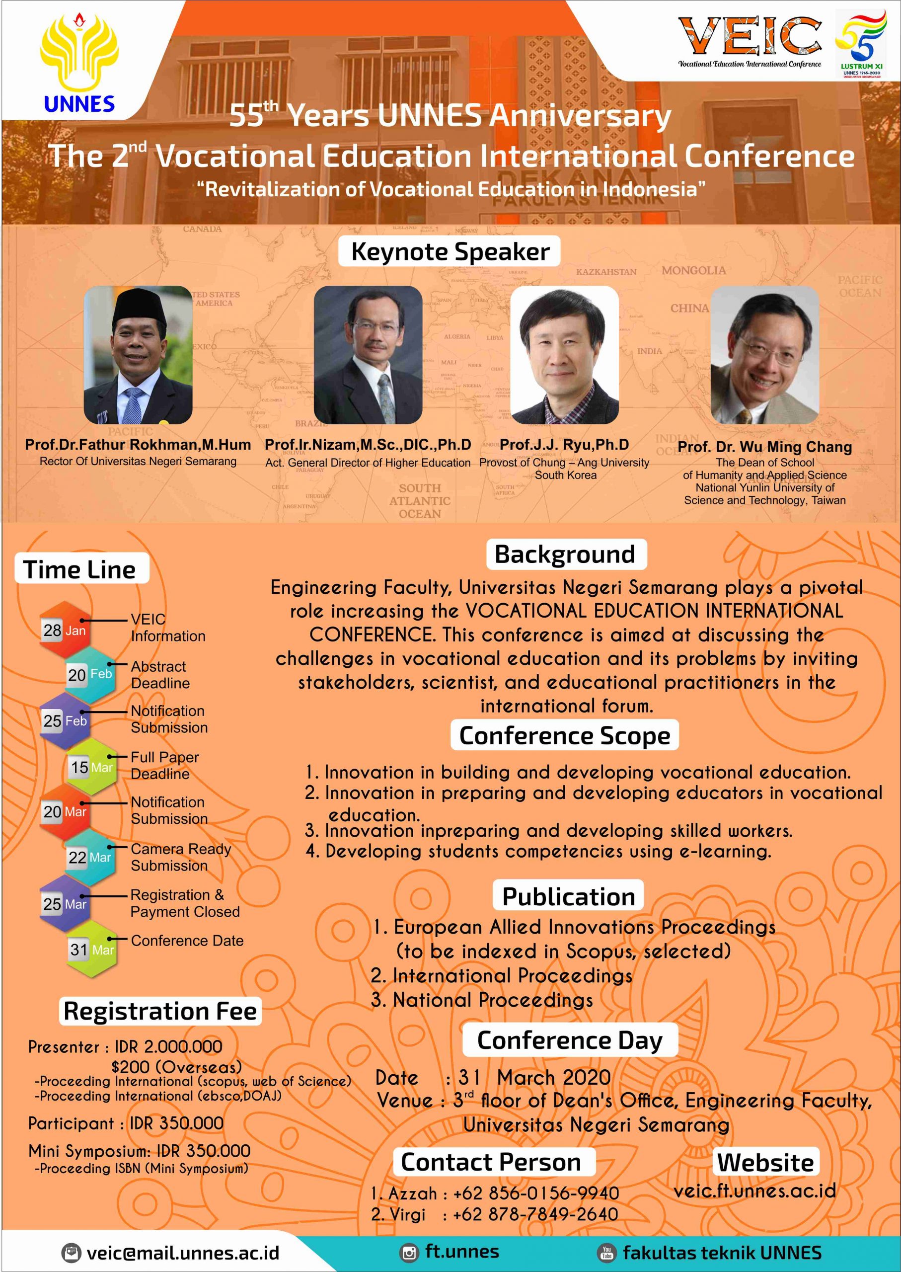 The 2nd Vocational Education International Conference VEIC 2020 – UNNES