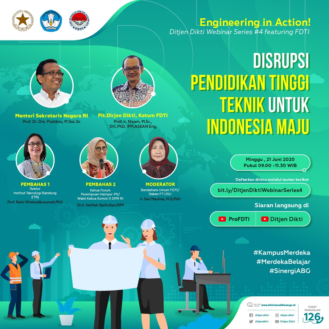 Webinar Disrupsi Pendidikan Tinggi Teknik untuk Indonesia Maju