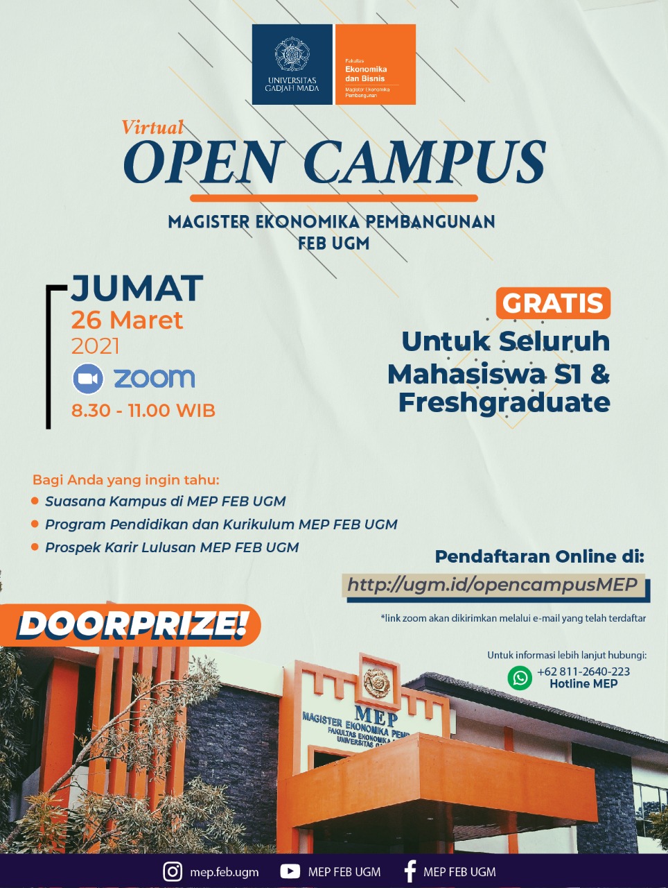 Virtual Open Campus MEP FEB UGM 2021