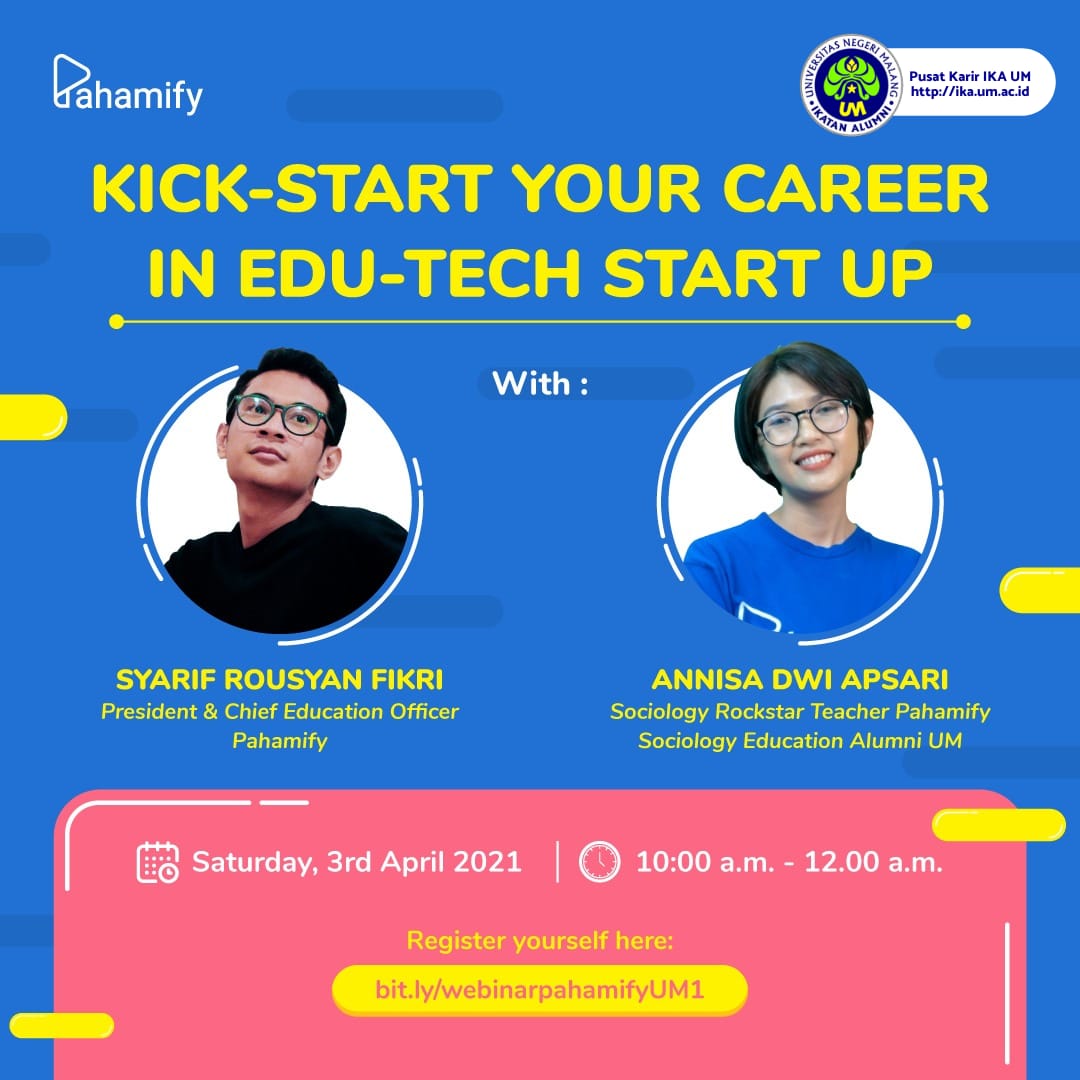 Webinar Kick-Start your Career in Edu-Tech Start Up