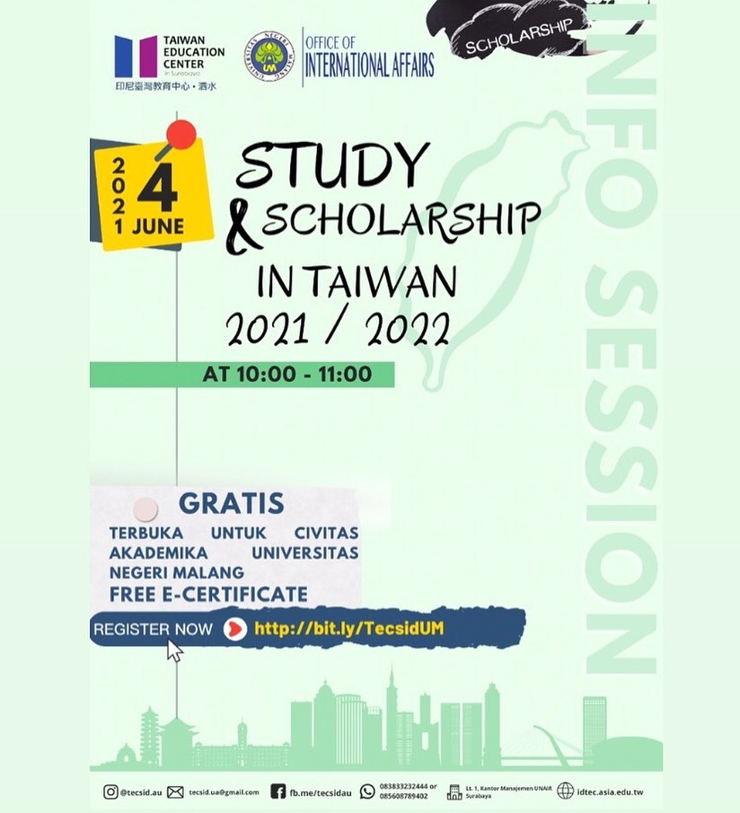Webinar Study and Scholarship in Taiwan