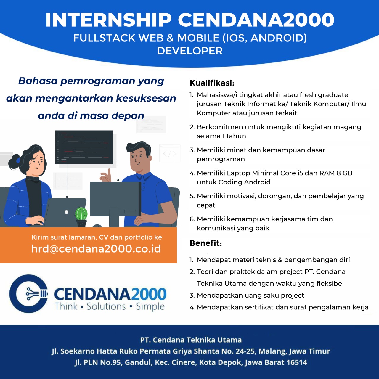 Internship Cendana2000 – Web & Mobile Developer