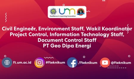 Civil Engineer, Environment Staff , Wakil Koordinator Project Control, Information Technology Staff, Document Control Staff | PT Geo Dipa Energi